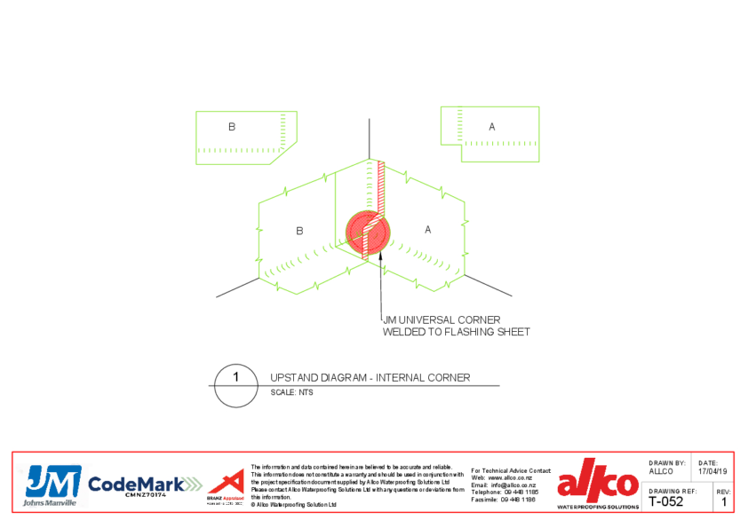 Allco Waterproofing Solutions | Upstand Details
