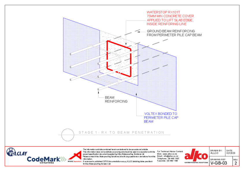 Voltex Waterstop Rx Allco Waterproofing Solutions | Foundation