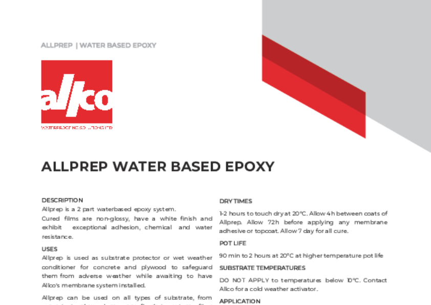 Allco Waterproofing Solutions | Document library