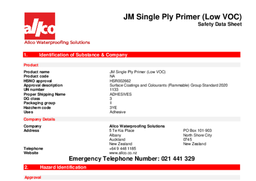 Allco Waterproofing Solutions | Document library